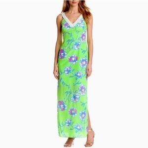 NWOT Lilly Pulitzer Harwin Maxi Dress in New Green Tossed Size 6